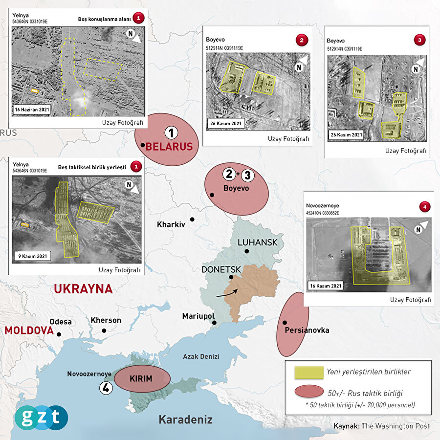 Rusya'nın Ukrayna'yı 'işgal planı' uzaydan görüntülendi